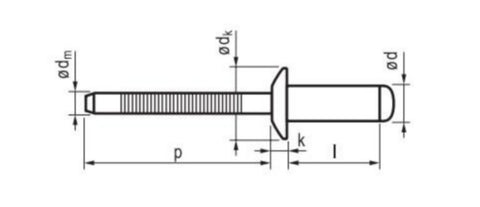 Blindnagle Stanley MFX 1541 Rustfri - Stanley Engineered Fastening