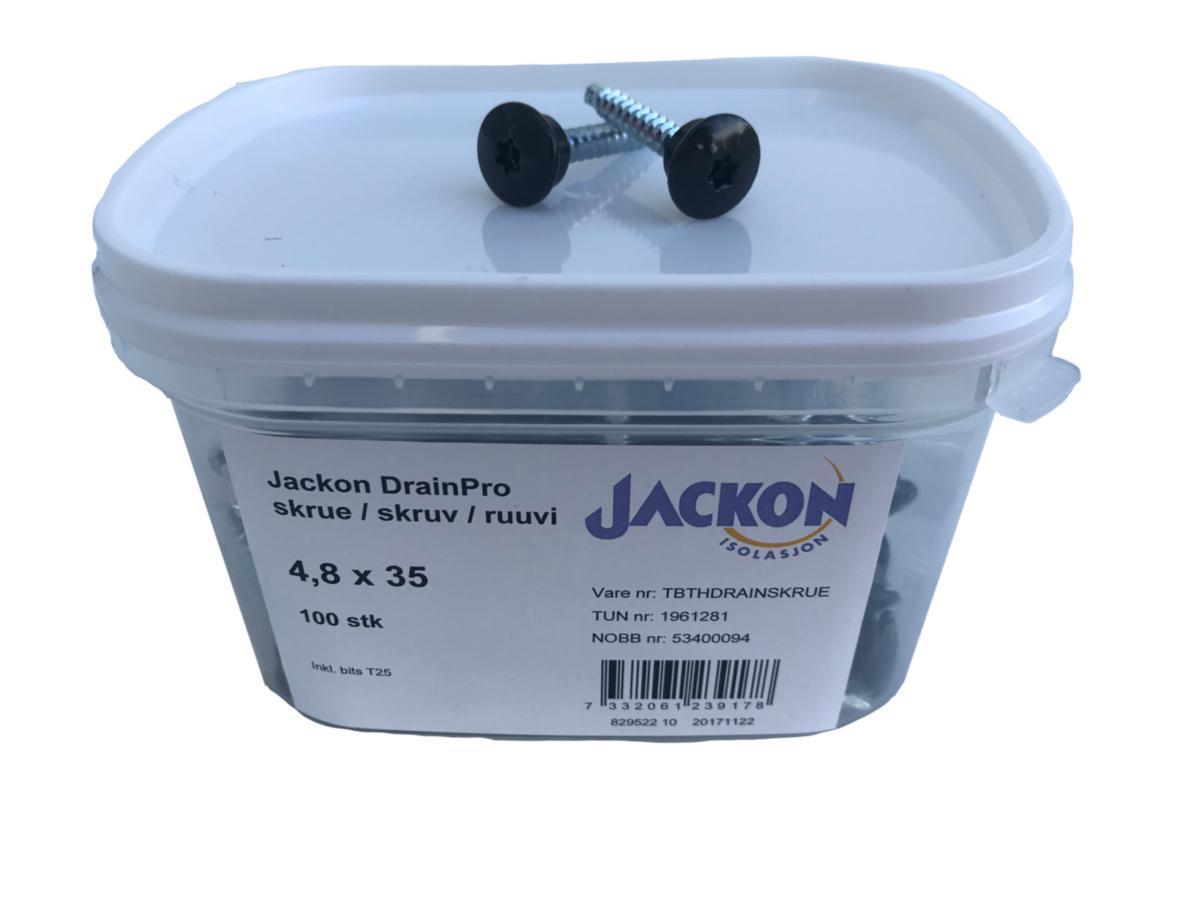 Stålskrue m/festebrikke, f/ Haloproof Knotteplate - BeWi