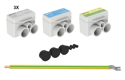 Gatelysklemme sett Ouneva 2-pol 400V