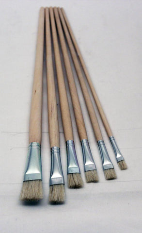 Strekpensel flat ullbust treskaft - a-collection