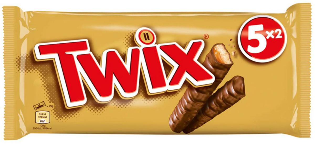 Sjokolade Twix 50g 5pk