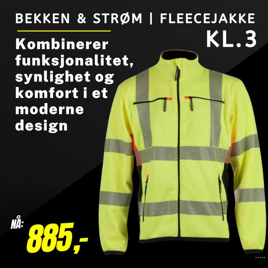 Fleecejakke BS Gjøvik HiVis kl.3 (646359)