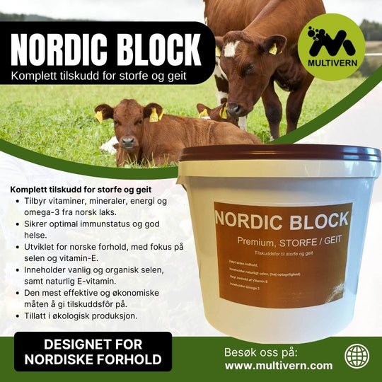 Nordic Block Premium Storfe/geit, 20kg