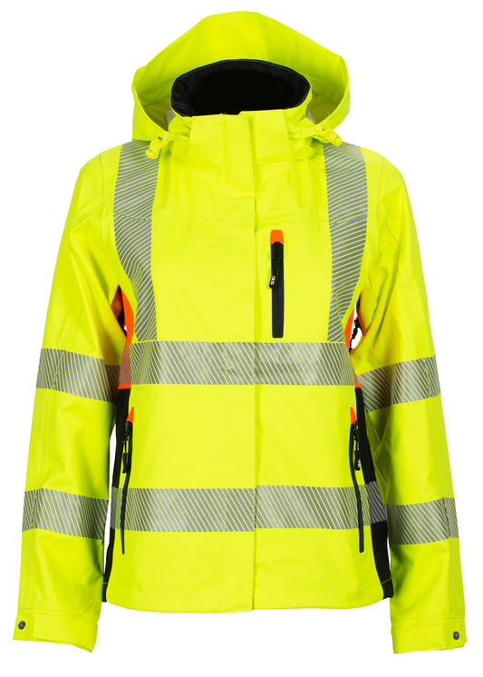 GJØVIK SKALLJAKKE DAME GUL/SVART/ORANSJE EN 20471 KLASSE 3 (236854738)