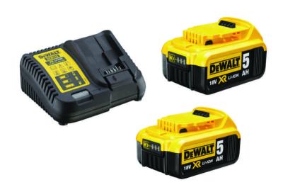 Batterisett DCB115P2 DeWalt 18V 2X5.0Ah lader (466928)
