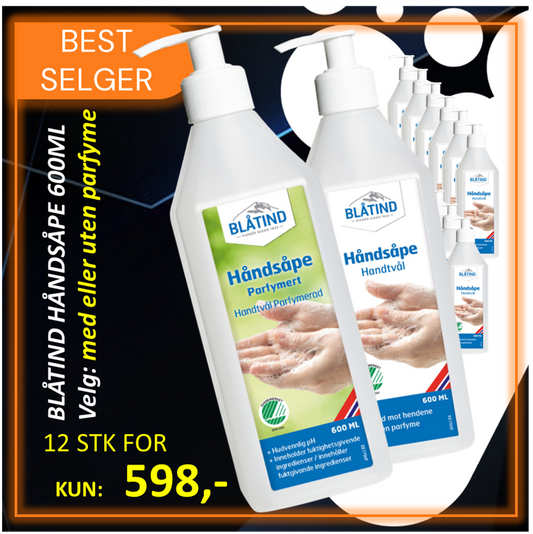 BLÅTIND HÅNDSÅPE 600ML, 12 stk (FF208)