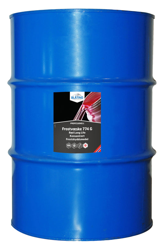 BLÅTIND PROFESJONELL FROSTVÆSKE KONS 774 G RØD LONG LIFE 209L (FA712)