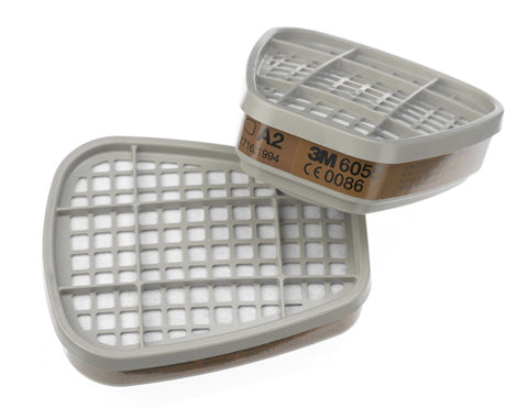 3M GASSFILTER A2 FOR HALV OG HELMASKE, 4 PAR (6055)