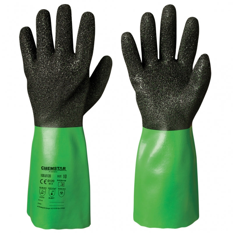 Kjemikaliehansker i vinyl/PVC Chemstar®, 6 par (109.8135)