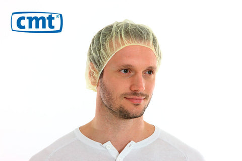 HÅRNETT CLIPCAP NON-WOVEN PP GUL, 100 STK (017055032)
